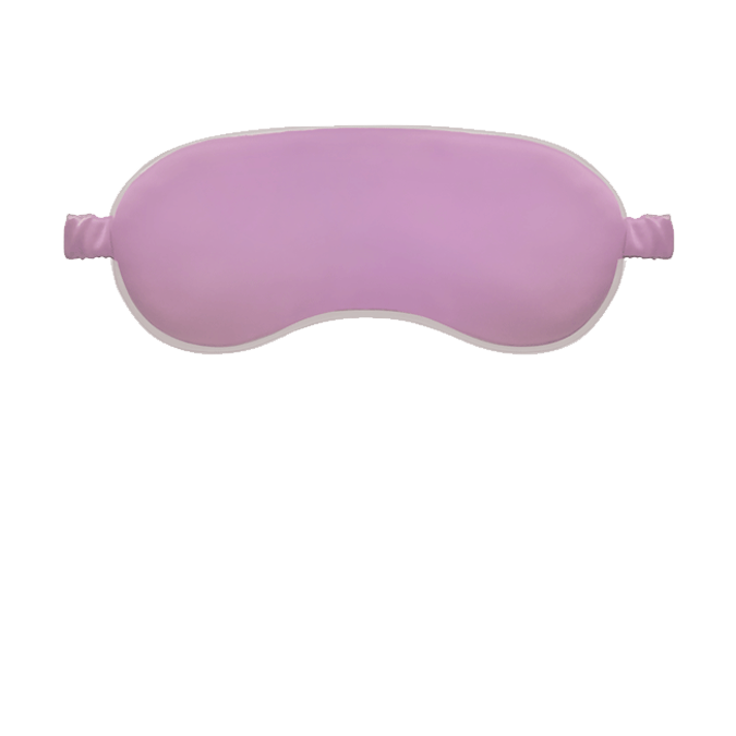 Antifaz para dormir de seda rosado