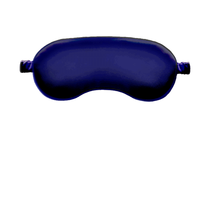 Antifaz para dormir de seda azul